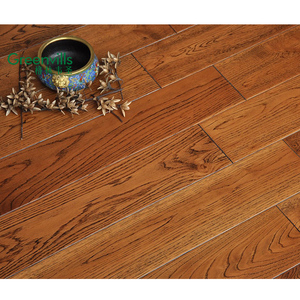 125mm large plancher solide de bois dur de teck <span class=keywords><strong>doré</strong></span> <span class=keywords><strong>couleur</strong></span> chêne blanc massif plancher de bois franc - Product Image 1