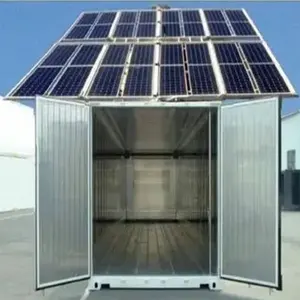 4*2,5*2m en la red con energía solar-25 grados de caminata en el congelador de refrigeración de la sala de almacenamiento en frío para hielo, carne, pescado con paneles solares