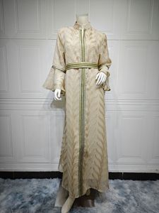 Vestido Largo Elegante de Estilo Europeo y Americano con Mangas Bordadas de Inspiración Oriental para Mujer - Product Image 6