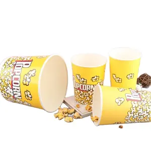 Printon personalizzato all'ingrosso di carta usa e getta cibo popcorn secchio imballaggio scatola di popcorn