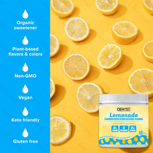 スポーツタンパク質とビタミンを含む水分補給乗数用のプライベートラベルレモネードフレーバー電解質ドリンクパウダー新生児 - Product Image 2