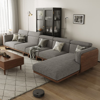 nordisch-französisches ganzes massivholzsofa neu chinesischer stil eschenholz stoffsofa einfaches wohnzimmer massivholzmöbel sofa couch