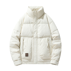 Chaqueta Varsity de Invierno para Hombre de Alta Calidad, de Lana, Sólida, Casual, con Cuello Alto, Logotipo Frontal, Transpirable, Ligera, Moderna para Exteriores - Product Image 2