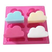 Vente en gros Offres Spéciales 3 D moule pour gâteaux moule en forme de nuage moule à gâteau en silicone bricolage créatif 6 cavités en forme de nuage