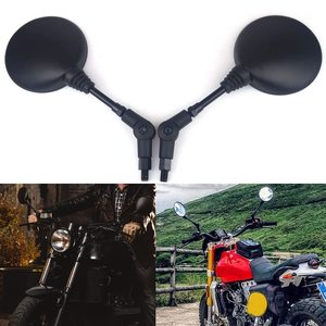 10mm Round Folding Rearview Motorcycle <b>Mirrors</b> for Sports Bike Suzuki Cruiser Scooter for Honda - Product Image 6
