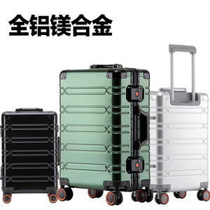All Aluminum Magnesium Alloy Trolley <b>Case</b> 20 Inch <b>Carry</b> On Business Travel Luggage With Universal Silent Wheels Solid Color - Product Image 2