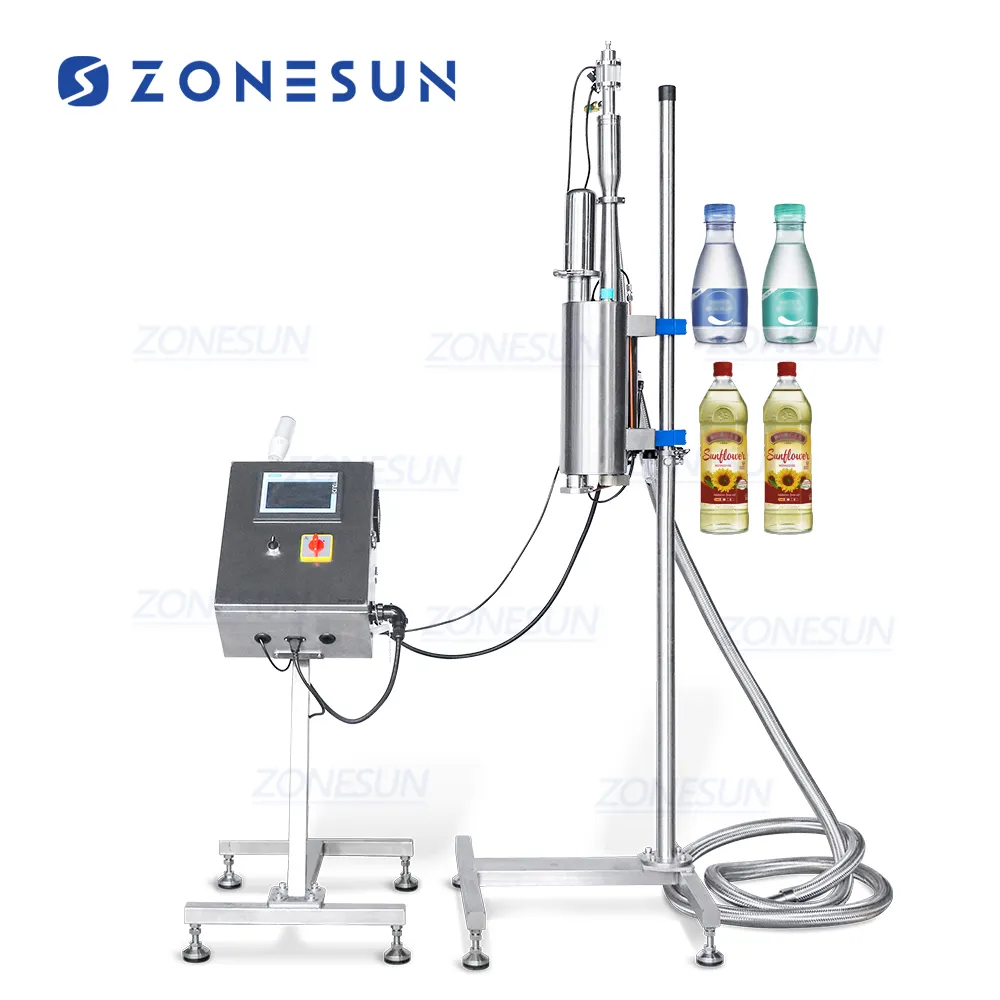 ZONESUN ZS-LN01 액체 질소 충전 인젝터 병 캔 주스 음료 음료 충전 라인 질소 투약 기계