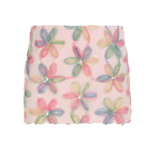 Summer New Arrival <b>Chiffon</b> Casual Breathable Short Hip-Hugger Slim Fit A-Line Three-Dimensional <b>Skirt</b> for Women - Product Image 6