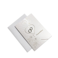 Carte d'invitation de mariage avec relief de perles, texture personnalisée, couleur or, pièces