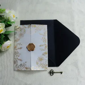 จีนผู้ผลิตอะคริลิคใสใส่การ์ดดอกไม้งานแต่งงานคำเชิญVellumกระดาษฝาครอบ