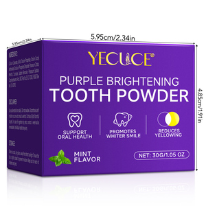 YECUCE favorise la santé bucco-dentaire professionnel éclaircissant blanchissant <span class=keywords><strong>les</strong></span> <span class=keywords><strong>dents</strong></span> poudre <span class=keywords><strong>de</strong></span> nettoyage violet poudre <span class=keywords><strong>de</strong></span> blanchiment des <span class=keywords><strong>dents</strong></span> - Product Image 3