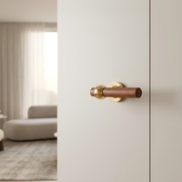 Poignée de porte minimaliste en alliage de zinc pour chambre à coucher, salle de bain, porte de confidentialité