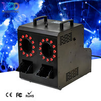 Máquina de Burbujas WEDOSTAGE con Control Remoto Inalámbrico, 4 Filas de Luces LED, para DJ, Bodas, Clubes, Espectáculos