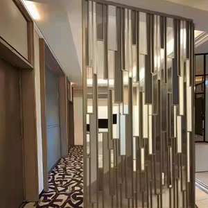 Thiết kế sang trọng vàng gương thép không gỉ màn hình Hàn phòng ngăn không thấm nước Trần phân vùng tính năng trang trí - Product Image 6