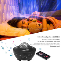 Proyector de luz LED de estrellas nocturnas, proyector láser de cielo, BT, altavoz de música, proyector Galaxy Star con Control remoto