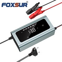 Chargeur de batterie intelligent FOXSUR FBC1206L 12V6A à impulsions 12V pour voiture et moto, coque en alliage d'aluminium