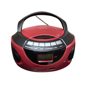 Mini lecteur <span class=keywords><strong>CD</strong></span> portable haute fidélité AM/FM à chargement par le haut avec haut-parleur intégré, <span class=keywords><strong>radio</strong></span> FM MP3, boombox en plastique - Product Image 1