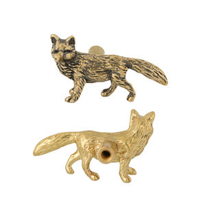 Fox pegangan pintu Kuningan, gagang pintu lemari kreatif mewah, pegangan Laci ruang tamu kamar tidur - Product Image 1