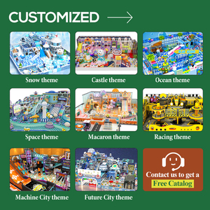 Aire de jeux intérieure colorée à prix avantageux pour enfants, thème jungle populaire, centre de jeux pour enfants pour l'école - Product Image 3