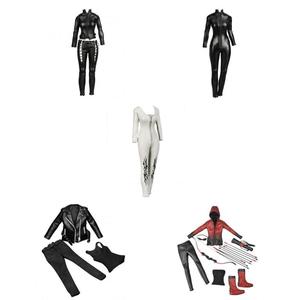 1/6 donna motociclista tuta locomotiva con giacca di pelle nera abbigliamento da corsa per Auto e moto - Product Image 6