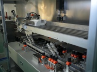 Máquina de Envasado de Botellas con Accionamiento Sincrónico, Mesa de Acumulación y Unidad Expulsora para Botellas de Plástico