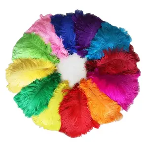 6-8 Inch 15-20 Cm Factory Wholesale Decor Plumas Natural Colored L Ostrich Feathers Cheap For Wedding Wal Decoration