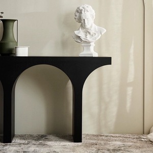 Table <span class=keywords><strong>console</strong></span> moderne <span class=keywords><strong>blanche</strong></span> ou noire pour couloir, entrée, salon, table d'entrée <span class=keywords><strong>en</strong></span> <span class=keywords><strong>bois</strong></span> - Product Image 3