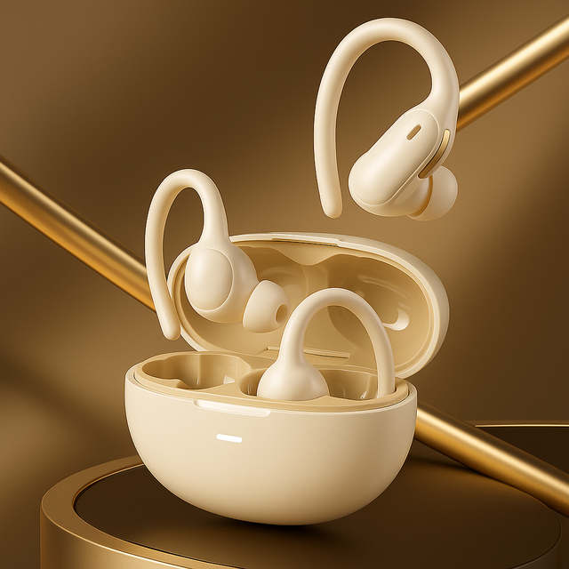 Wireless for Ear Hook Headphones Active Noise Cancellation Digital Display IPX4 Waterproof Deep Bass for Workout Daily Use