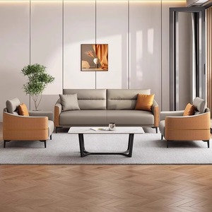 Modern Style VIP Boss Executive Leather <strong>Office</strong> Sofa <strong>Set</strong> for General Managers with Fabric Cover - Product Image 4