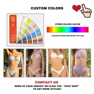 Custom New Lace Up Triangle Bikini Low Waist Brazilian Beach Wear Women Bathing Suit Private Label Swimwear