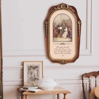 Tableau mural classique baroque vintage de style européen avec cadre sculpté pour la décoration intérieure du salon et de la chambre