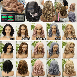 Promotion 77$ Letsfly 4x4 Bouncy Loose Lace Closure Wigs P4/Pink Easy to Wear Wigs 18 Inches Human Hair Wholesales Gray - Product Image 6