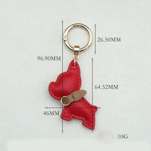 พวงกุญแจใส่เหรียญรูปเฟรนช์บูลด็อก ทำจากหนัง PU รูปสุนัขพันธุ์เฟรนช์บูลด็อกตัวเล็ก เหมาะสำหรับคนรักสัตว์เลี้ยง - Product Image 6