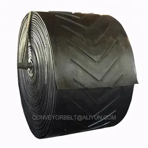 China Manufacturer Heavy Duty Ep400 Polyester Rubber Patterned Chevron Conveyor Belts For Mining