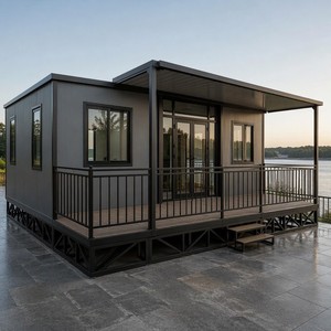 SUNRISE Maison conteneur extensible de 40 pieds, Villa de vacances de luxe, Maison préfabriquée modulaire en acier avec 1, 2, 3 ou 4 chambres, Bâtiment de bureau - Product Image 1