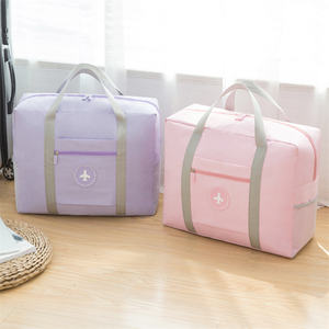 טהור צבע כבד החובה שדה תעופה מתקפל גדול קיבולת עמיד למים מתקפל תיק נסיעות אחסון מזוודות תיק - Product Image 5