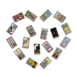 Bán Buôn Tùy Chỉnh Tarot Men Pin Huy Hiệu Thẻ Cup Mèo Mặt Trời Sao Đám Mây Ve Áo Pin Huy Hiệu Men Pin Cho Trang Trí - Product Image 1
