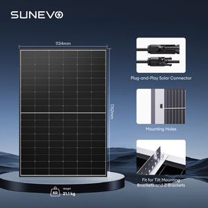Paneles Solares Bifaciales Sunevo de 480w 500w Tipo N BC, Doble Vidrio para Entornos Hostiles y Grandes Plantaciones, 108 Celdas 470- - Product Image 3