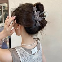 Barrette à cheveux pour femme 2025 Nouvelle mode Élégante Barrette requin avec strass pour l'arrière de la tête Épingle à cheveux de style coréen