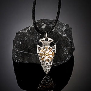 Collier avec pendentif flèche en acier inoxydable pour hommes, symbole de boussole viking, bijoux à la mode, cadeau - Product Image 4