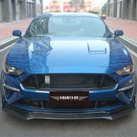 Grille en fibre de carbone de style GT pour Ford Mustang Coupé 2018-2023 Nouveau kit de carrosserie de pare-chocs avant