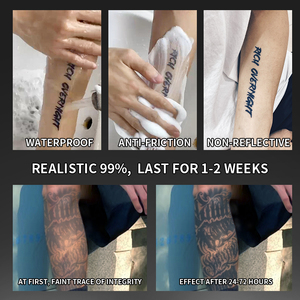 <span class=keywords><strong>Tatuaggi</strong></span> Temporanei Semipermanenti Adesivi a Lettera per Braccio Impermeabili <span class=keywords><strong>e</strong></span> a Prova di Sudore Durata 2 Settimane Realistici a Base di Erbe Anti-sfregamento - Product Image 4