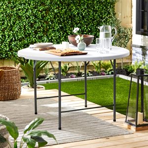 4ft 6ft 8ft Popular Light Plastic Resin White <b>Folding</b> <b>Tables</b> <b>Round</b> Plastic <b>Folding</b> <b>Table</b> and Chair for Events - Product Image 5