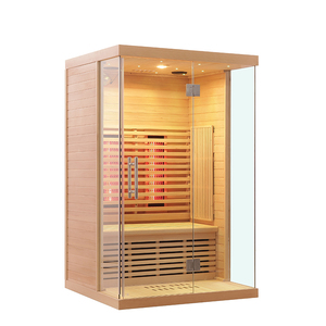 2 شخص الكربون بالقرب كابينة ساونا تعمل بالأشعة تحت الحمراء عن بعد مع الأحمر ضوء العلاج - Product Image 3
