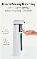 Distributeur automatique de savon mural 350 ml en ABS sans contact pour salle de bain - Vente en gros