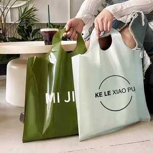 Tas Tote plastik pegangan <span class=keywords><strong>Loop</strong></span> lembut kustom tas barang dagangan belanja ukuran besar tas grosir lebih murah - Product Image 1