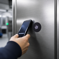 Étiquette RFID NFC personnalisée 424 DNA 13,56 MHz, jeton rond en PVC anti-métal