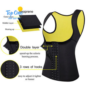 Corsé moldeador de cintura con pecho de neopreno con logotipo personalizado para mujer, chaleco para el sudor, moldeador de cuerpo - Product Image 1