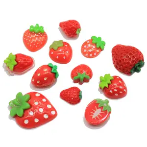 混合设计水果草莓树脂平背饰品发现制作手工DIY手机套耳环钥匙扣