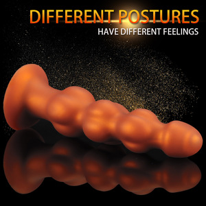 Plug anale a 4 sfere Muscle, con perle di estrazione grandi, forma irregolare, unisex, giocattolo sessuale SM, dilatatore anale per principianti e adulti. - Product Image 6